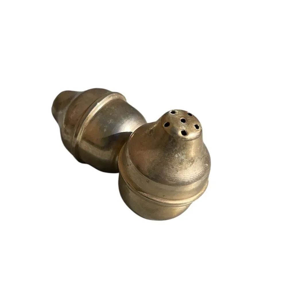 Brass Vintage Salt and Pepper Shakers